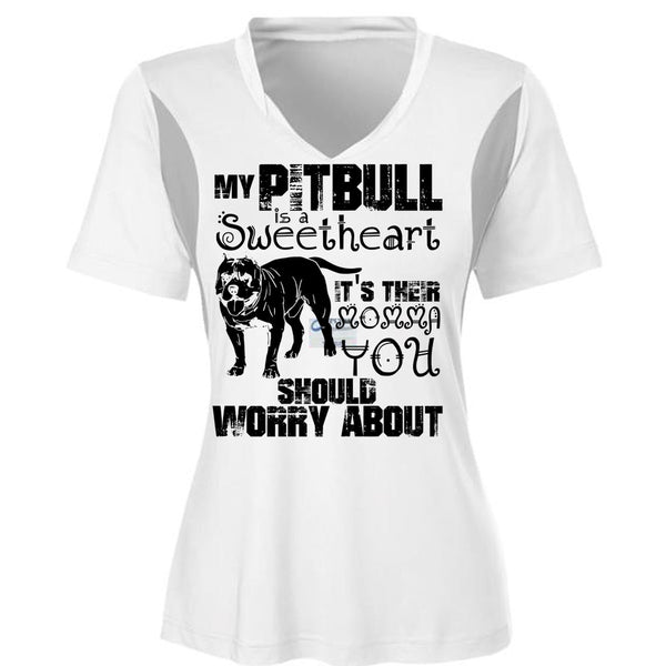 My Pit Bull Is Sweetheart T Shirt, I Love Pit Bull T Shirt, Awesome T-Shirts