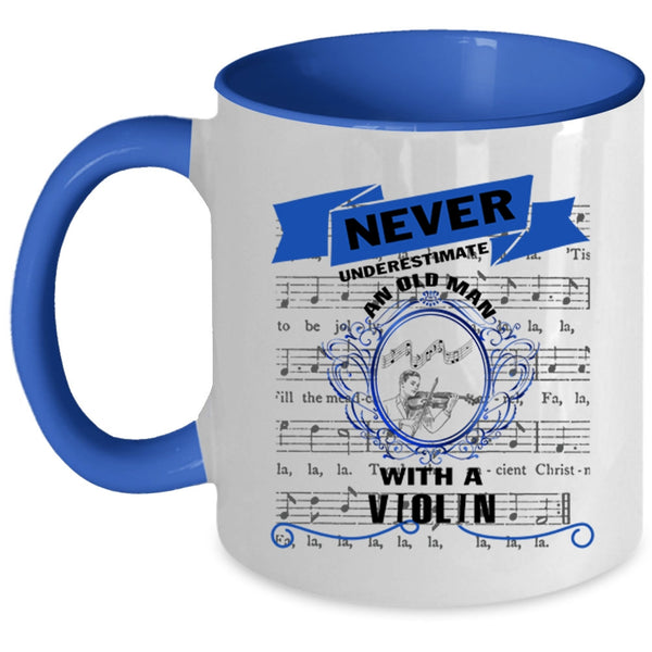 Cool Grandfather Coffee Mug, An Old Man With A Violin Accent Mug