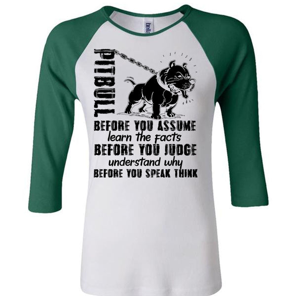Pit Bull Before You Assume T Shirt, I Love Pit Bull T Shirt, Awesome T-Shirts