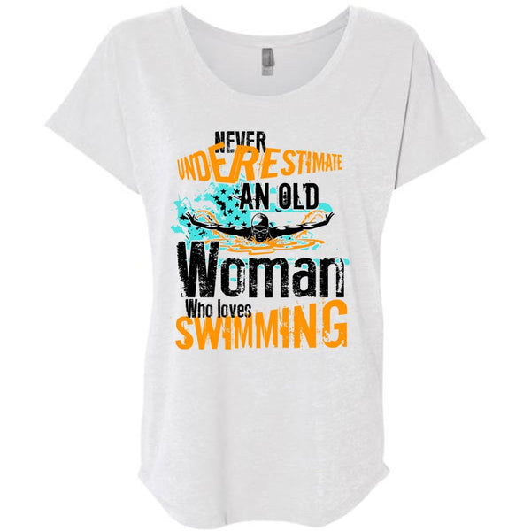 Old Woman Who Loves Swimming T Shirt, I Love Swimming T Shirt, Awesome T-Shirts