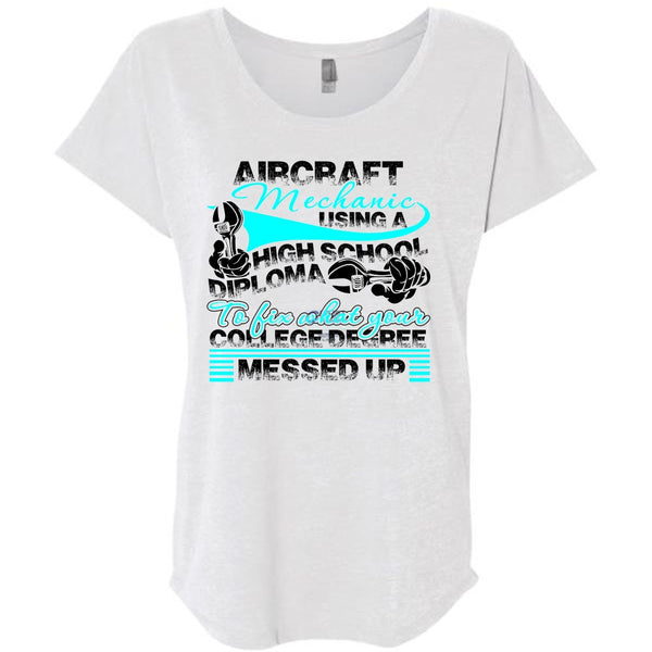 Aircraft Mechanic Using A High School T Shirt, I Love Mechanic T Shirt, Awesome T-Shirts