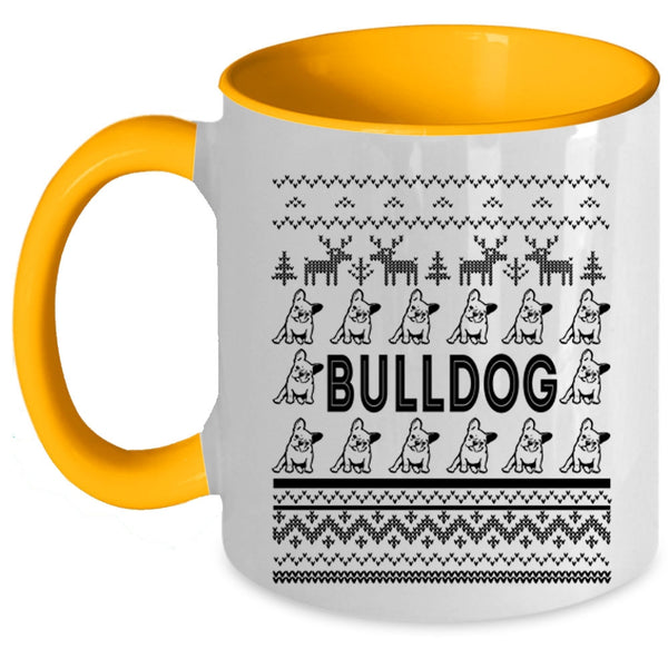 Christmas Gift For Bull Lovers Coffee Mug, Bulldog Accent Mug