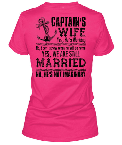 Captain's Wife T Shirt, I Love Husband T Shirt
