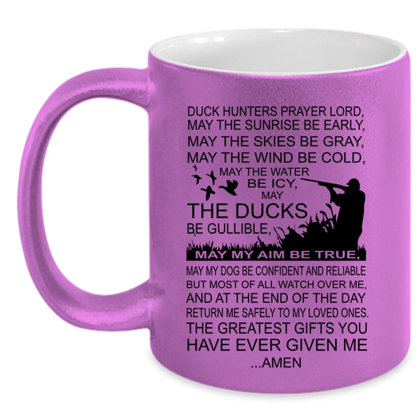 Greatest Gift For Hunter Coffee Mug, Duck Hunters Prayer Accent Mug
