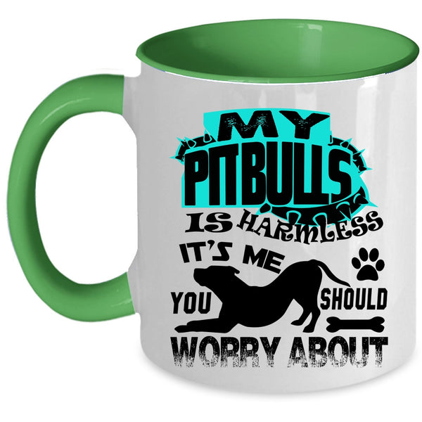 Gift For Dog Lovers Coffee Mug, My Pitbulls Is Harmless Accent Mug