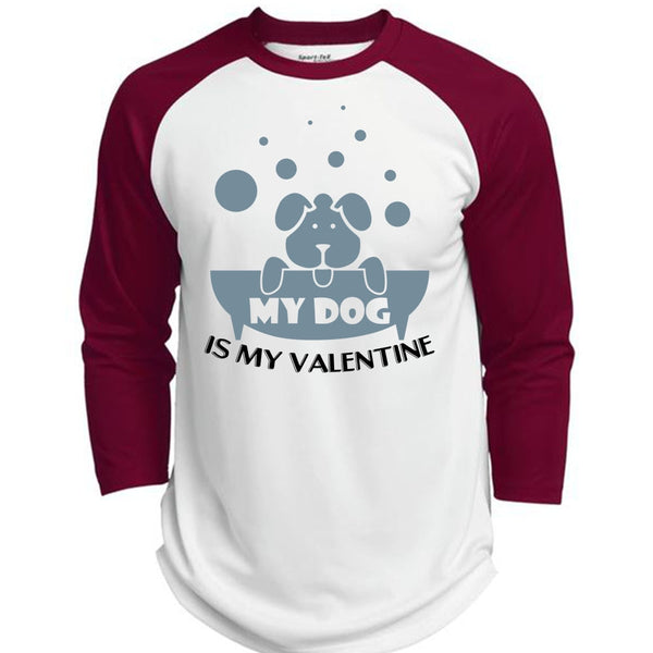 My Dog Is My Valentine T Shirt, I Love Dog T Shirt, Awesome T-Shirts  (Polyester Game Baseball Jersey)