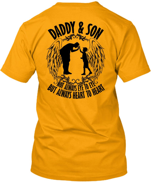 Daddy And Son Not Always Eye To Eye T Shirt, I Love Papa T Shirt