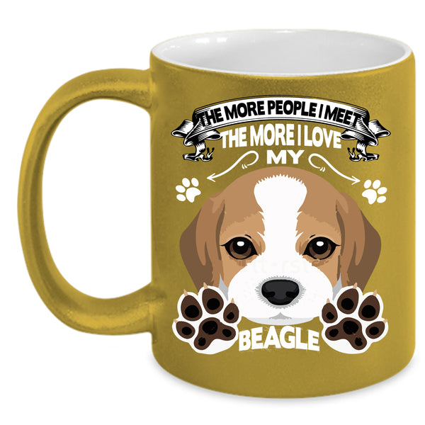 The More I Love My Beagle Coffee Mug, Cute Dogs Coffee Cup