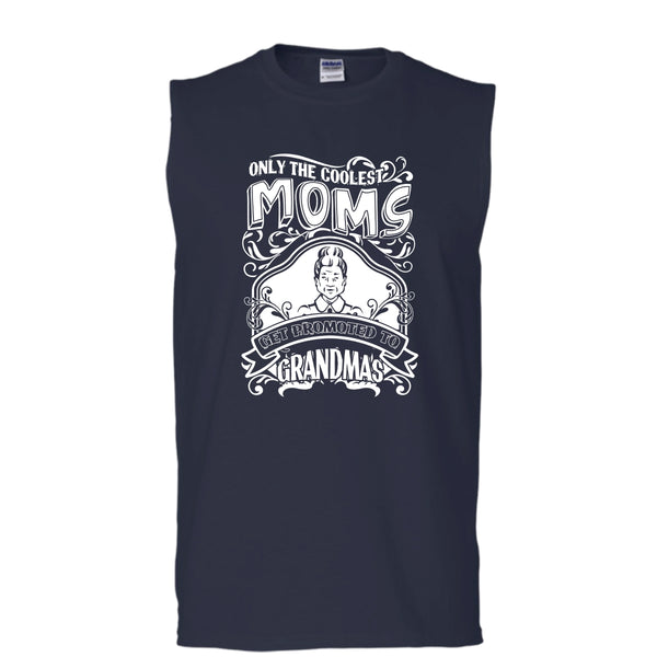 Coolest Moms T Shirt, Get Promoted To Grandmas Tank Top (Men's Cotton Sleeveless)