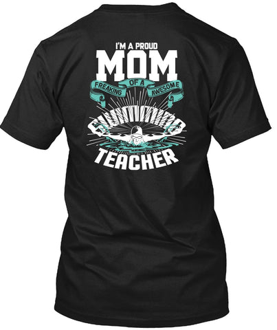 A black t-shirt with the shopify logo