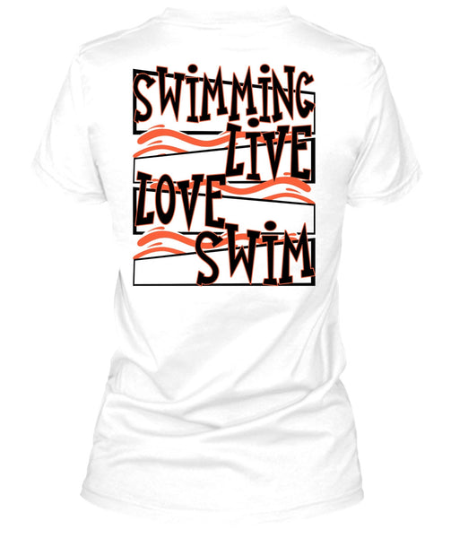 Swimming Live Love Swim T Shirt, I Love Swimming T Shirt