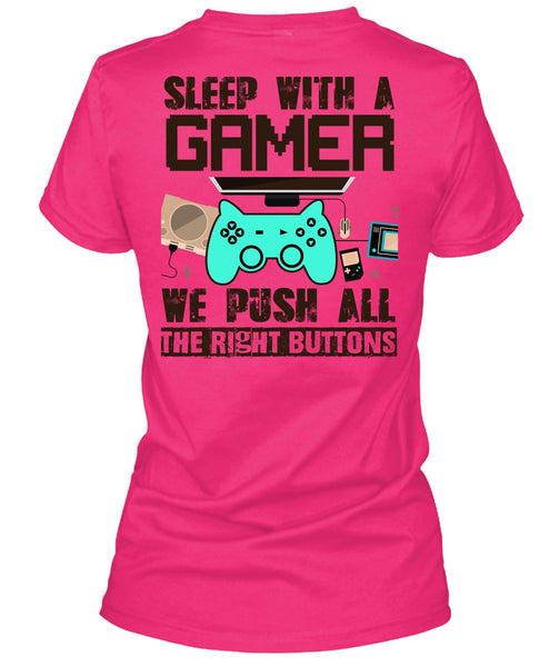 Sleep With A Gamer T Shirt, Being A Gamer T Shirt, Cool Shirt (Ladies LS Heather V-Neck)