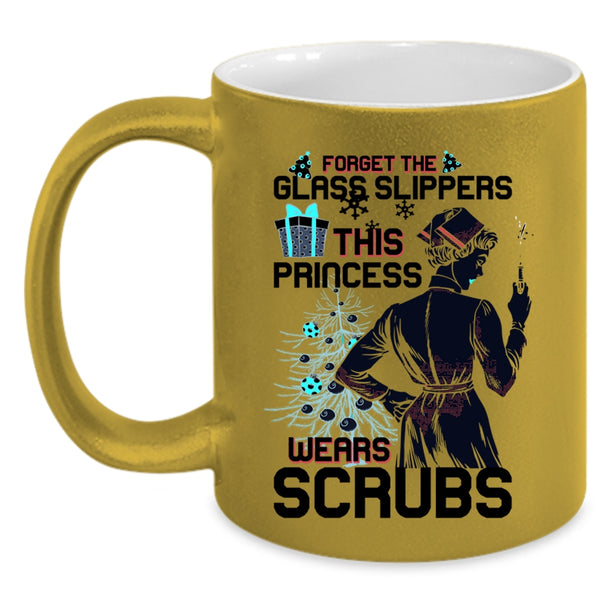 Cute Nurse Coffee Mug, This Princess Wears Scrubs Accent Mug