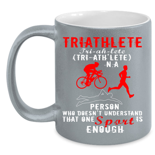 Triathlete Coffee Mug, Cool Gift For Triathlete Coffee Cup