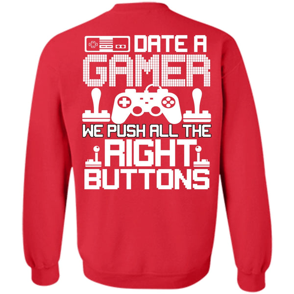 Right Buttons T Shirt, I Love Gaming Sweatshirt