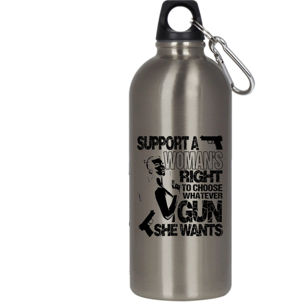 Support A Woman's Right 20 oz Stainless Steel Bottle,Cool Lady Outdoor Sports Water Bottle