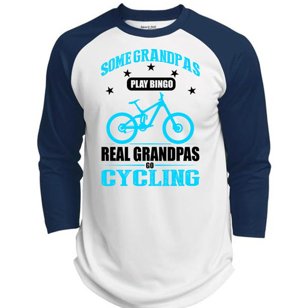 Real Grandpas Go Cycling T Shirt, I Love Biking T Shirt, Awesome T-Shirts  (Polyester Game Baseball Jersey)