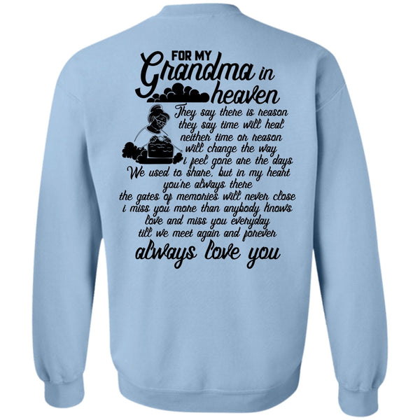 I Love Grandma T Shirt, For My Grandma In Heaven Sweatshirt