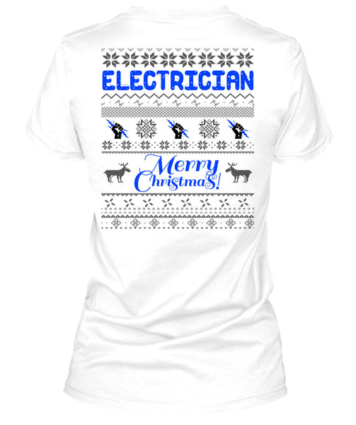 Electrician Merry Christmas T Shirt, Winter Holiday T Shirt