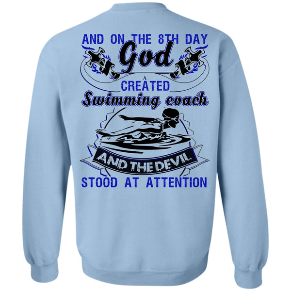 I Love Swimming T Shirt, God Created Swimming Coach Sweatshirt