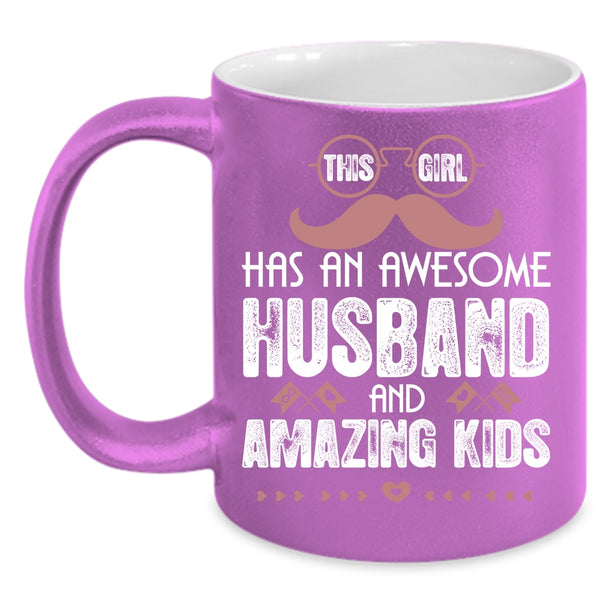 This Girl Has An Awesome Husband Coffee Mug, Amazing Kids Coffee Cup