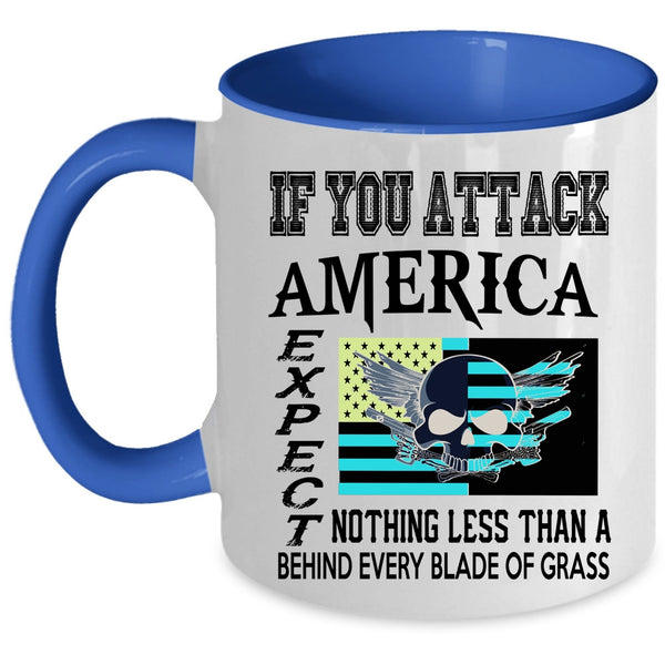 Cool Gift For American Coffee Mug, Cool American Flag Accent Mug