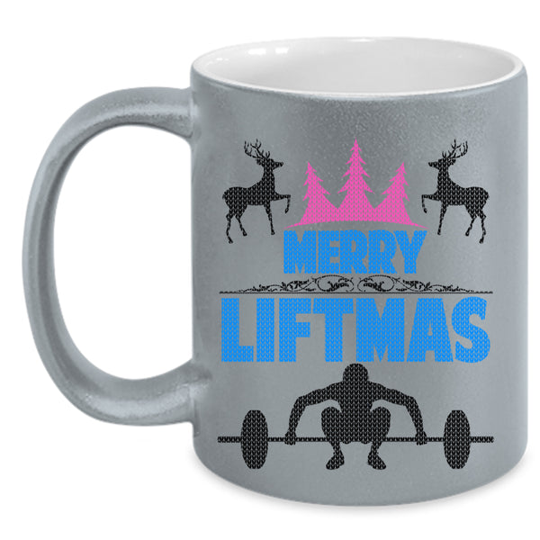 Merry Little Christmas Coffee Mug, Merry Liftmas Accent Mug
