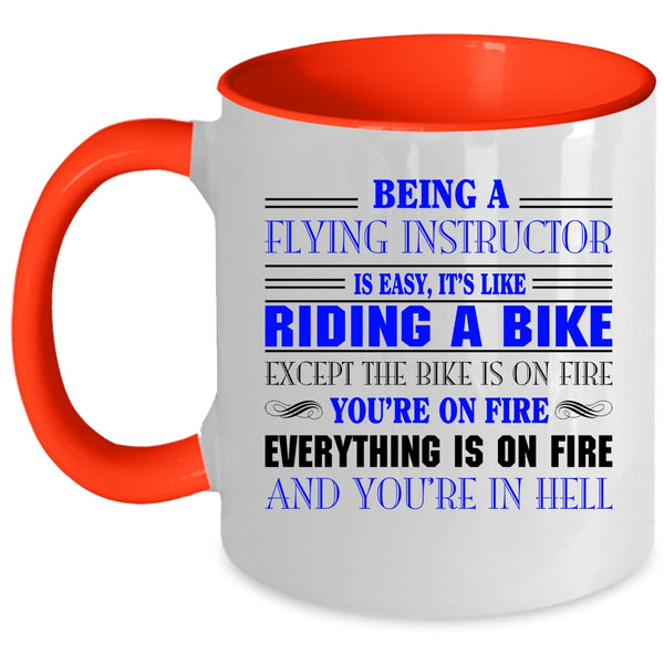 Being A Flying Instructor Mug, Riding A Bike Cup