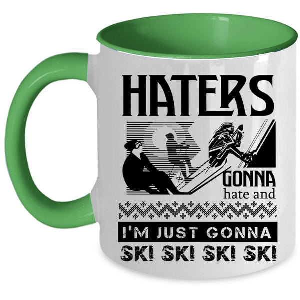 Funny Skiing Coffee Mug, I'm Just Gonna Ski Ski Ski Accent Mug