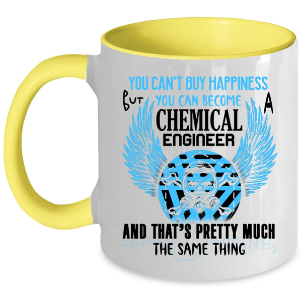 Happiness Coffee Mug, You Can Become Chemical Engineer Accent Mug