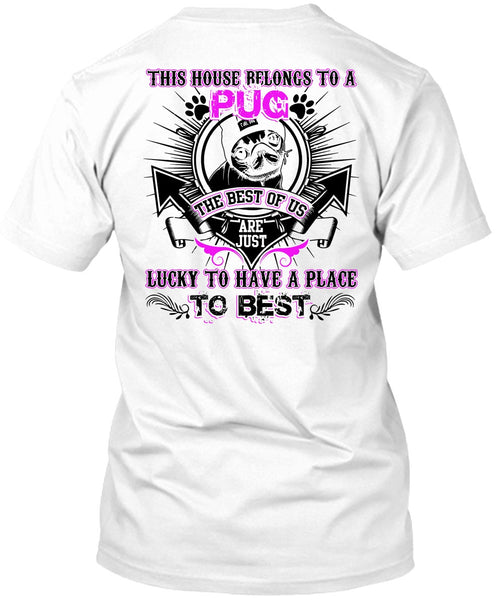 A black t-shirt with the shopify logo