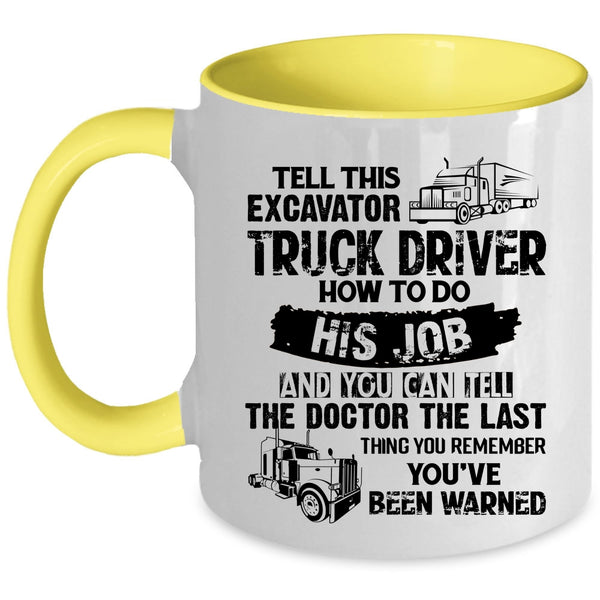 Awesome Truck Driver Coffee Mug, Truck Driver Accent Mug