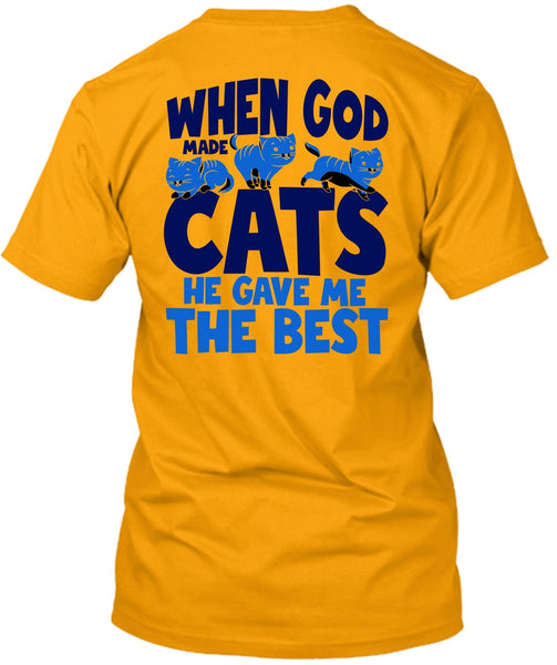When God Made Cats T Shirt, I Love My Cats T Shirt