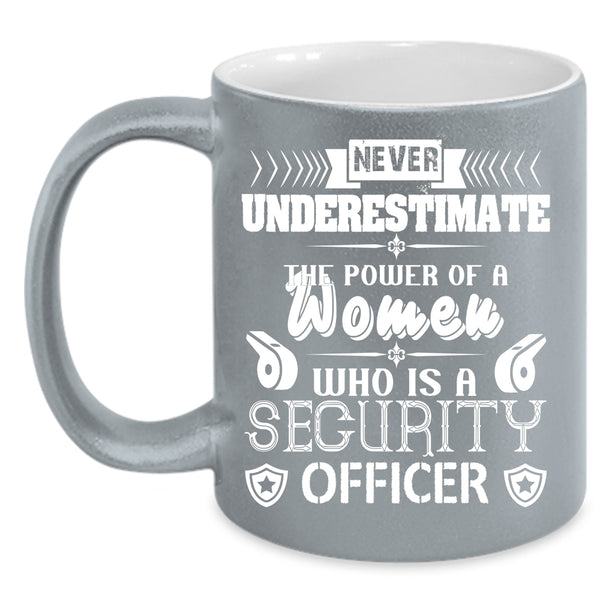 Power Of A Women Is A Security Officer Coffee Mug, My Wife Coffee Cup