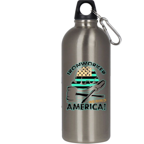 Ironworker 20 oz Stainless Steel Bottle,We Build America Outdoor Sports Water Bottle