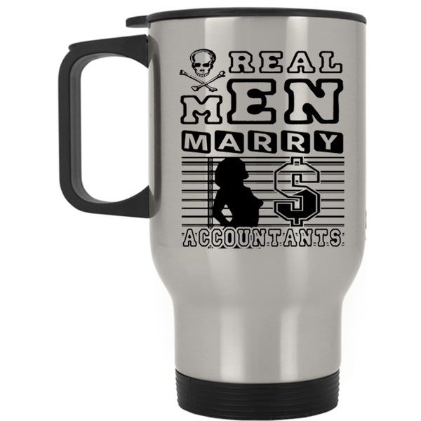 Just Married Travel Mug, Real Men Marry Accountants Mug