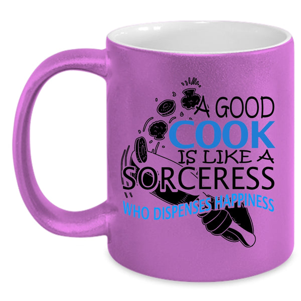 I Love Cooking Coffee Mug, A Good Cook Is Like A Sorceress Accent Mug