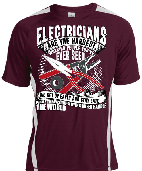 Electricians Are The Hardest Working T Shirt, Dying Breed Handle T Shirt, Cool Shirt