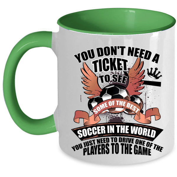 Cool Soccer Player Coffee Mug, The Best Soccer In The World Accent Mug