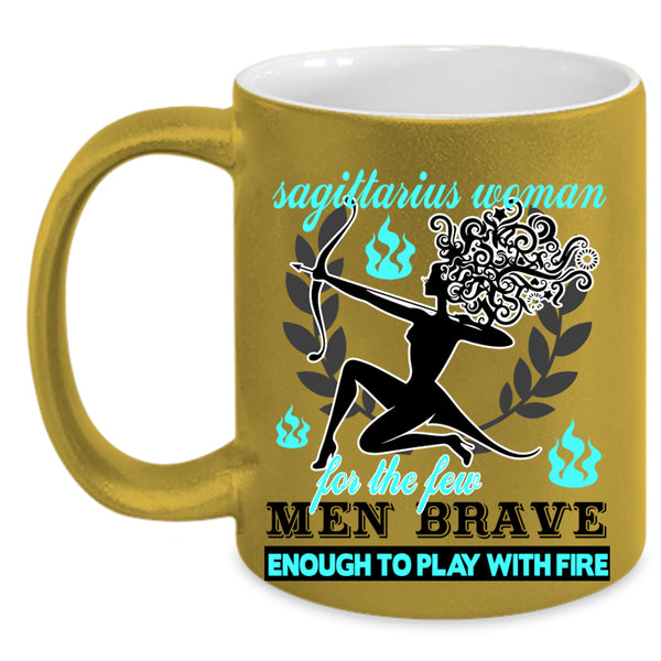 Enough To Play With Fire Coffee Mug, Sagittarius Woman Accent Mug