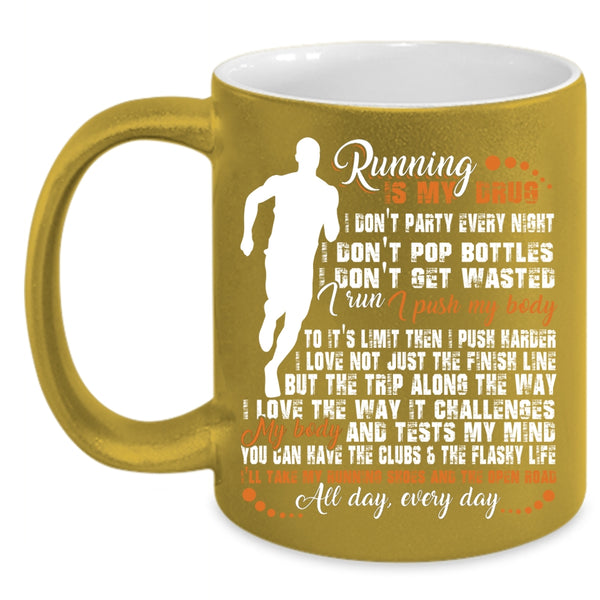 I Love Running Coffee Mug, Funny Gift For Runners Coffee Cup