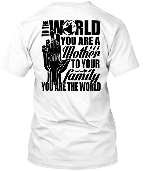 A black t-shirt with the shopify logo