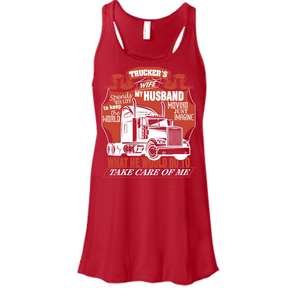 Trucker's Wife T Shirt, Trucker My Husband Tank Top