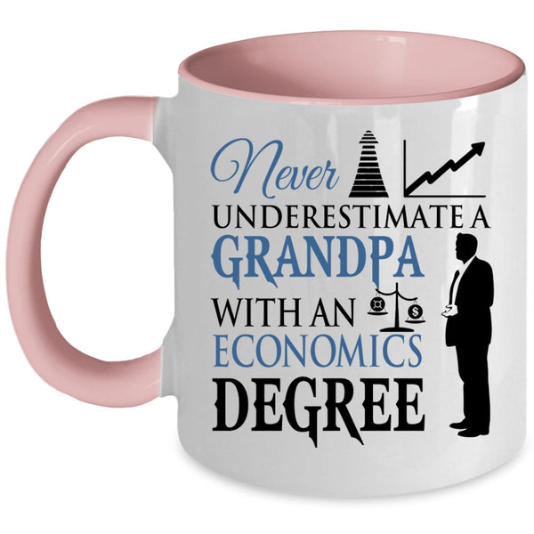 Funny Grandpa Coffee Mug, A Grandpa With An Economics Degree Accent Mug