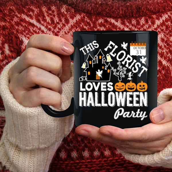 This Florist Loves Halloween Party Coffee Mug, Scary Coffee Cup
