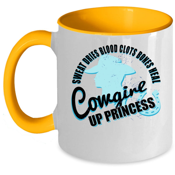 Cool Gift For My Daughter Coffee Mug, Cowgirl Up Princess Accent Mug