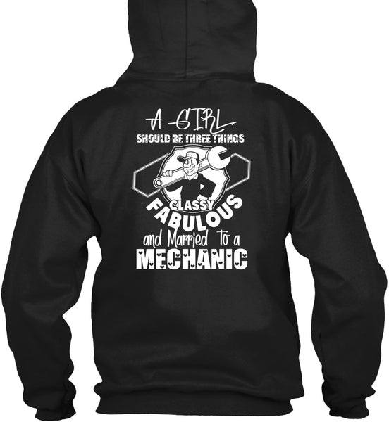 Married To A Mechanic T Shirt, A Girl Should Be Three Things T Shirt