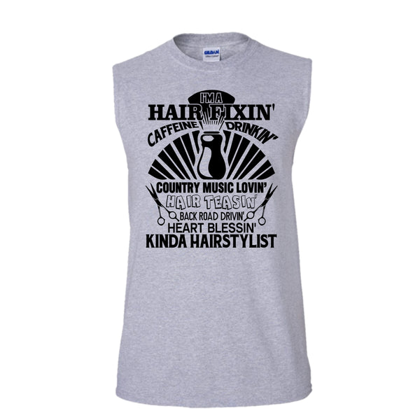 I'm A Hair Fixin' T Shirt, Kinda Hairstylist Tank Top (Men's Cotton Sleeveless)