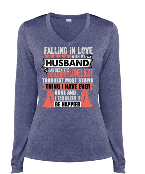 Falling In Love With My Husband T Shirt, I Couldn't Be Happier T Shirt