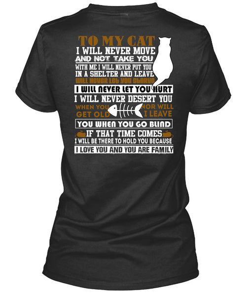 To My Cat T Shirt, I Love You T Shirt